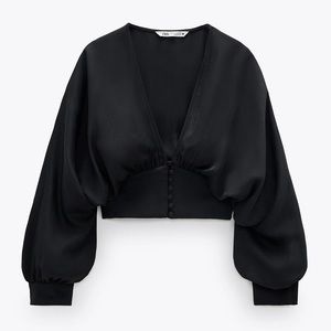 NWT Zara crop top with buttons